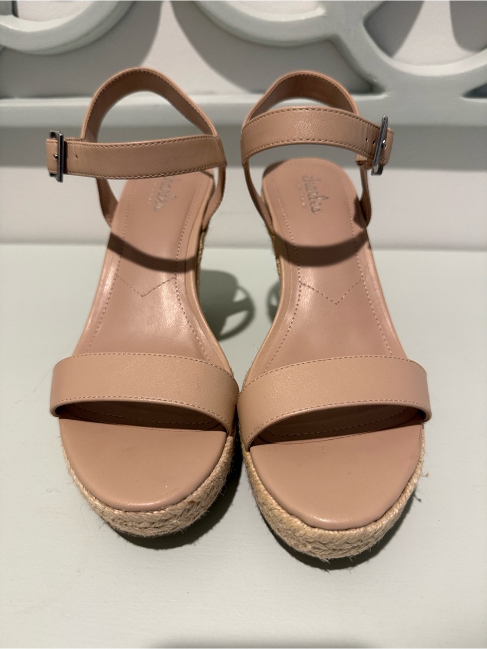 Charles By Charles David Nude Espadrille Wedge Sandals